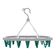 Mini Varal Oval FlashLimp LAV6803 com 24 Prendedores Verde com Cinza