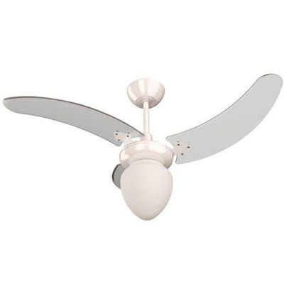Ventilador Búzios Branco 220V 3 Pás Transparentes 220V