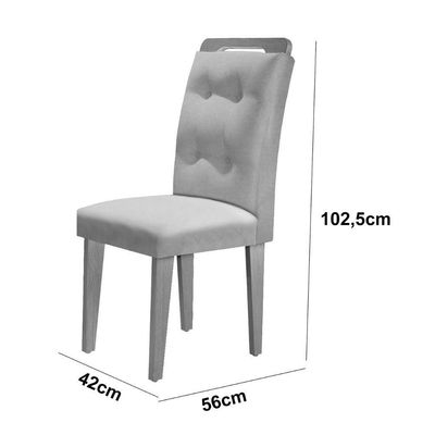 Mesa Evora 90 Mdf Com 4 Cadeiras Carol Veludo Grafite Naturalle