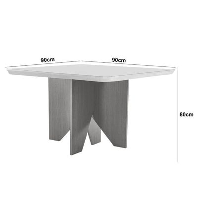 Mesa Evora 90 Mdf Com 4 Cadeiras Carol Veludo Grafite Naturalle