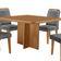 Mesa Olimpia 90 Mdf Com 4 Cadeiras Athenas Linho Grafite Naturalle