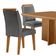 Mesa Olimpia 90 Mdf Com 4 Cadeiras Athenas Linho Grafite Naturalle