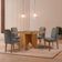 Mesa Evora 90 Mdf Com 4 Cadeiras Athenas Veludo Grafite Naturalle
