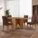 Mesa Evora 120 Mdf Canto Copo E Com 4 Cadeiras Athenas Veludo Marrom Naturalle