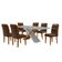 Mesa Sala De Jantar Carol 180cm E 6 Cadeiras Carol Moderna Vel. Marrom/off White/imbuia