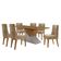 Mesa Sala De Jantar Aster 180cm E 6 Cadeiras Safira Moderna Turim 07/off White/imbuia