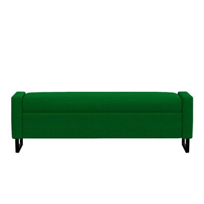 Recamier Bau Paris Base De Metal 1,20m Suede Verde - Inova Decorações