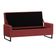 Recamier Bau Paris Base De Metal 1,20m Suede Bordo - Inova Decorações