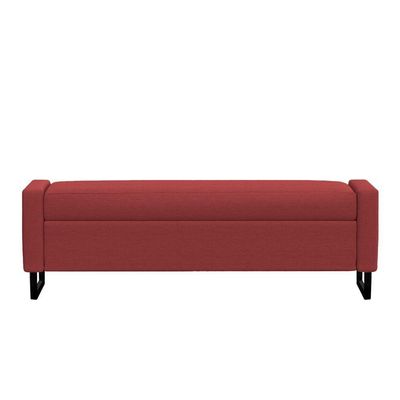 Recamier Bau Paris Base De Metal 1,20m Suede Bordo - Inova Decorações
