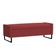 Recamier Bau Paris Base De Metal 1,20m Suede Bordo - Inova Decorações