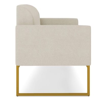 Namoradeira 02 Lugares Linho Dourado Cor Grosso Bege