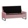 Recamier Bau Paris Base De Metal 1,20m Suede Rose - Inova Decorações