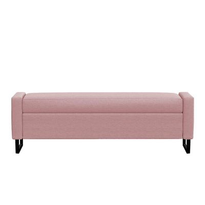Recamier Bau Paris Base De Metal 1,20m Suede Rose - Inova Decorações