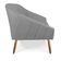 Namoradeira Suede Cinza Castanho