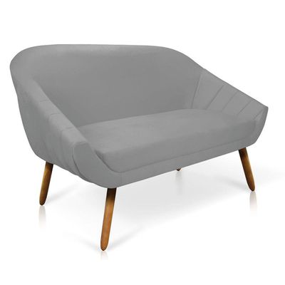 Namoradeira Suede Cinza Castanho
