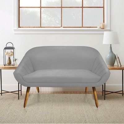 Namoradeira Suede Cinza Castanho