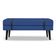 Banco Estofado Viena 1,40m Suede Azul Marinho - Inova Decorações