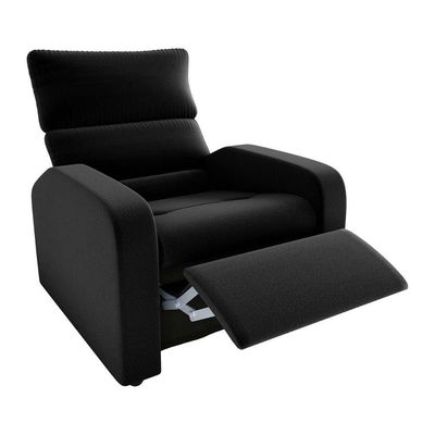 Poltrona Do Papai Reclinável Confortável Kwid Matrix Veludo Preto