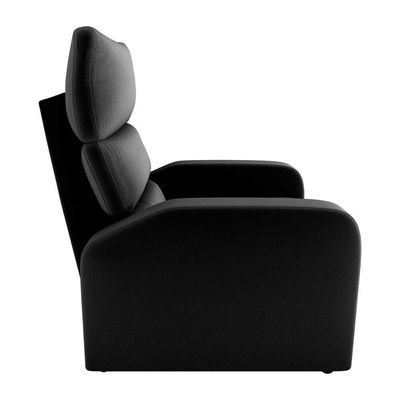 Poltrona Do Papai Reclinável Confortável Kwid Matrix Veludo Preto