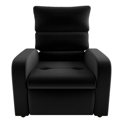 Poltrona Do Papai Reclinável Confortável Kwid Matrix Veludo Preto