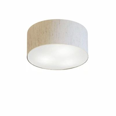 Plafon Para Sala De Estar Cilíndrico Se-3010 Cúpula Cor Linho Bege