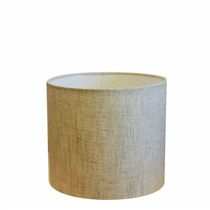 Cúpula Abajur E Luminária Cilíndrica Vivare Cp-7016 ø35x30cm - Bocal Nacional Rustico-bege