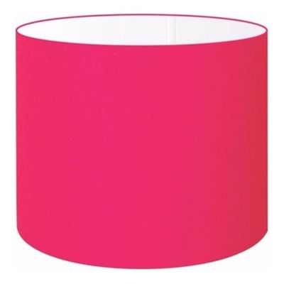 Cúpula Abajur E Luminária Cilíndrica Vivare Cp-7017 ø40x21cm - Bocal Nacional Rosa-tela