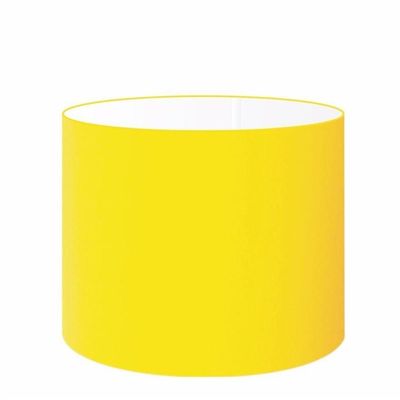 Cúpula Abajur E Luminária Cilíndrica Vivare Cp-7017 ø40x21cm - Bocal Nacional Amarelo