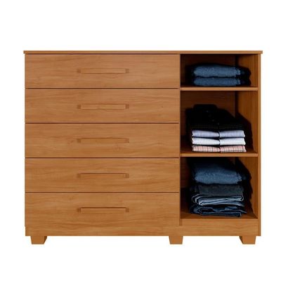 Cômoda 5 Gavetas 1 Porta 122cm Paris - Benetil Cinamomo