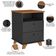 Gaveteiro Para Escritório Home Office 2 Gavetas Diem A02 Freijó Preto - Lyam Decor