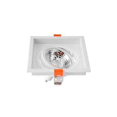 Spot De Embutir Recuado Nordecor Loyo Para 1 Lâmpada Ar70 Quadrado Branco