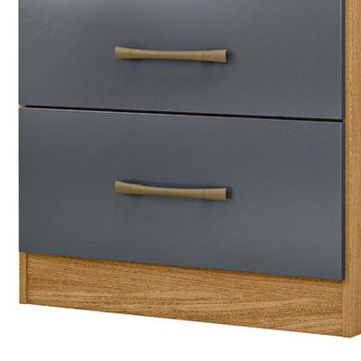 Comoda 4 Gavetas 61 Cm MS913 Moval Freijo Cinza