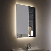 Espelho Retangular De Parede Com Led Amarelo Moderno 110x60 Fonte Bivolt Amarelo