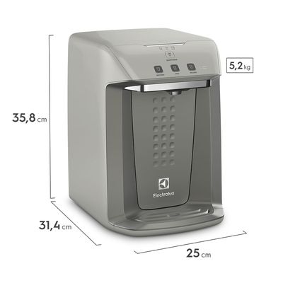 Purificador Electrolux Eletrônico c/ Painel Digital Blue Touch Bivolt Cinza (PA26G) Bivolt