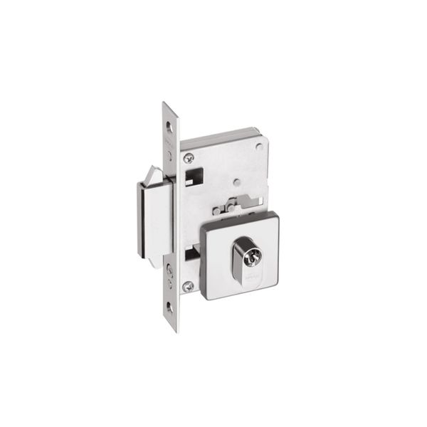 FECHADURA PORTA DE CORRER ASA DE AVIAO IMAB 2441 CROMADA QUADRADA C/ CILINDRO CHAVE PEQUENA