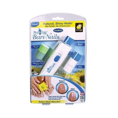 Kit Polidor De Unha Lixa Para Unha Calo Bare Nails Ped Egg Ideal Para Manicure A Pilha Com Acessórios