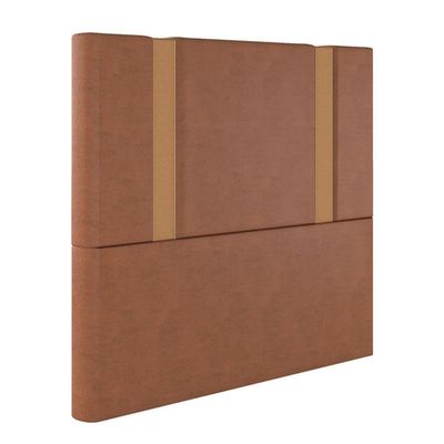 Cabeceira Estofada Casal 140 Cm Ametista Veludo Terracota
