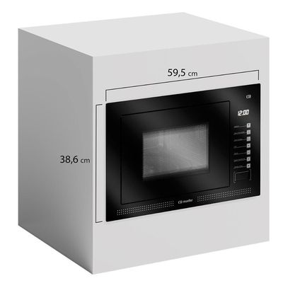 Micro-ondas De Embutir Mueller 25 Litros Preto MME25K Preto 110V