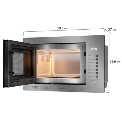 Micro-ondas De Embutir Mueller 25 Litros Espelhado MME25K Cinza 220V