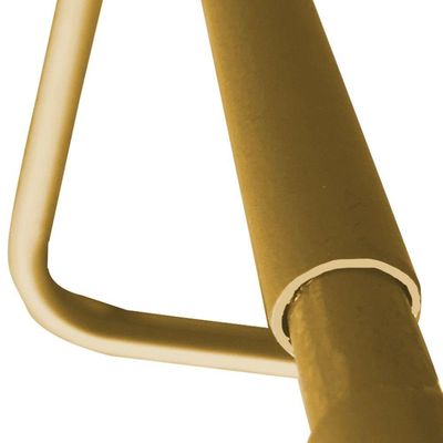 Kit 02 Mesas Lateral Tampo Preto Multiuso para Sofá Dourado