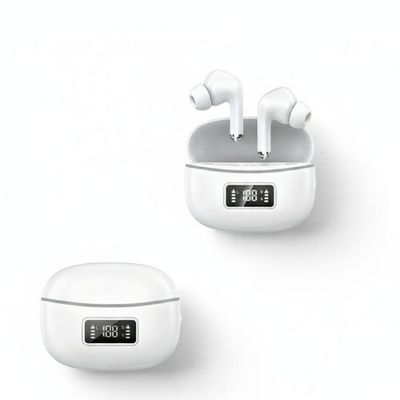 Fone De Ouvido Bluetooth T-206 Com Tela Led – Branco - Som Envolvente E Design Sofisticado