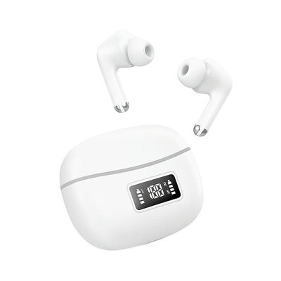 Fone De Ouvido Bluetooth T-206 Com Tela Led – Branco - Som Envolvente E Design Sofisticado