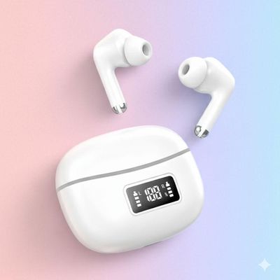 Fone De Ouvido Bluetooth T-206 Com Tela Led – Branco - Som Envolvente E Design Sofisticado