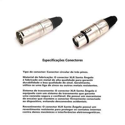 Multicabos Com Conectores Xlr 4 Vias Santo ângelo 50 Metros