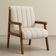 Poltrona Conceito Belga Bouclé Premium Bege