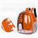 Mochila Pet Visão Panorâmica Astronauta Gato Cão Laranja