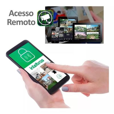 Kit Cftv 8 Cameras Segurança Intelbras vhd 3220 C/ Audio Microfone Full Hd Dvr Mhdx 8ch + hd 500GB