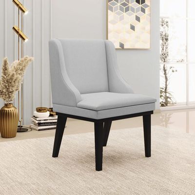 Kit 3 Cadeiras Decorativas Sala de Jantar Base Fixa de Madeira Firenze Linho Cinza/Preto G19 - Gran Belo