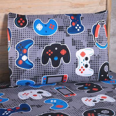 Jogo de Cama Lençol Solteiro Alegria 2 Peças Play game - 100% Poliéster