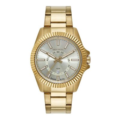 Relógio Seculus Masculino Ref: 44264gpsvda2 Casual Dourado